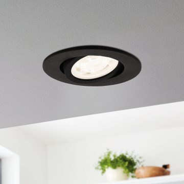 Eglo 31695 - LED RGBW Стельовий вбудований світильник з регулюванням яскравості SALICETO-Z LED/4,7W/230V 2700-6500K чорний