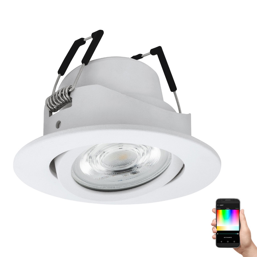 Eglo 31696 - LED RGBW Стельовий вбудований світильник з регулюванням яскравості SALICETO-Z LED/4,7W/230V 2700-6500K білий