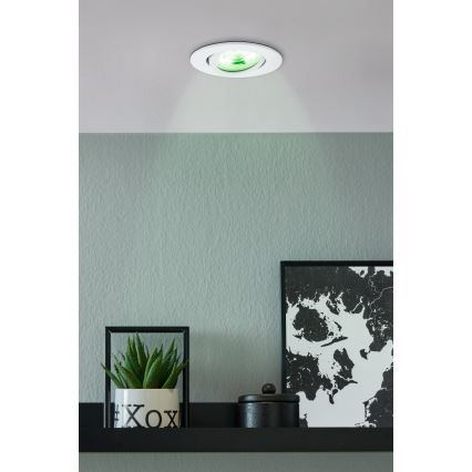 Eglo 31696 - LED RGBW Стельовий вбудований світильник з регулюванням яскравості SALICETO-Z LED/4,7W/230V 2700-6500K білий
