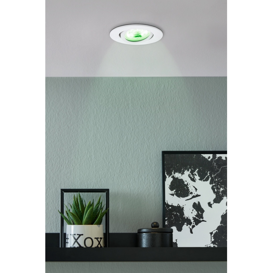 Eglo 31696 - LED RGBW Стельовий вбудований світильник з регулюванням яскравості SALICETO-Z LED/4,7W/230V 2700-6500K білий