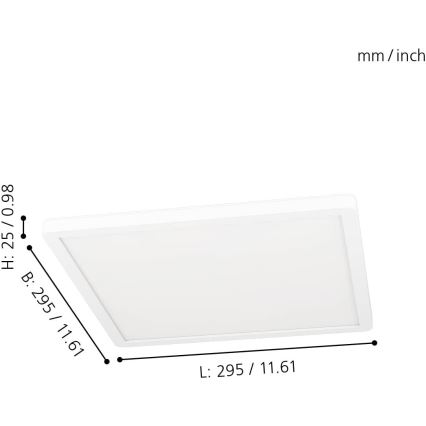Eglo 31706 - Стельовий RGBW-світильник з регулюванням яскравості ROVITO-Z LED/14,6W/230V 2700-6500K чорний