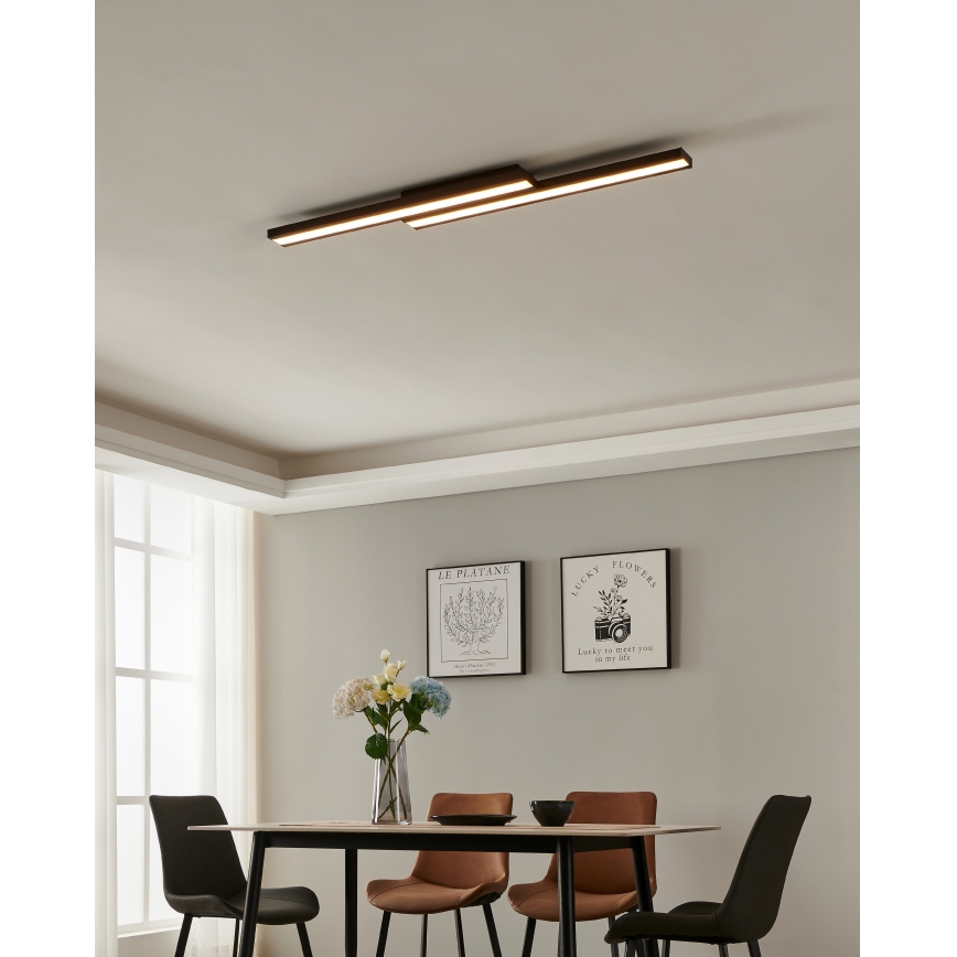 Eglo 31715 - Стельовий RGBW-світильник з регулюванням яскравості SALITERAS-Z LED/20,4W/230V 2700-6500K чорний