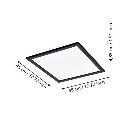 Eglo 31724 - Светодиодный потолочный светильник с регулированием яркости SALOBRENA-Z LED/21,5W/230V 2700-6500K черный