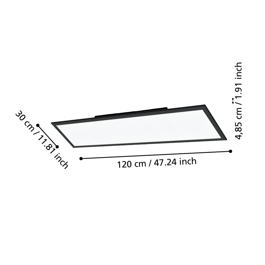 Eglo 31726 - Светодиодный потолочный светильник с регулированием яркости SALOBRENA-Z LED/33,5W/230V 2700-6500K черный