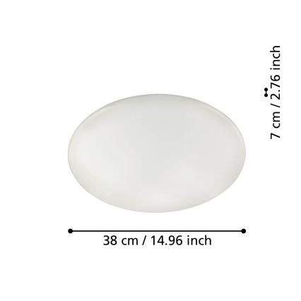 Eglo 31737 - Светодиодный потолочный светильник с регулированием яркости TOTARI-Z LED/19,2W/230V 2700-6500K белый
