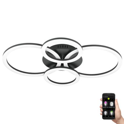 Eglo 31769 - Светодиодный потолочный светильник с регулированием яркости PARRAPOS-Z LED/41W/230V 3000-6500K черный