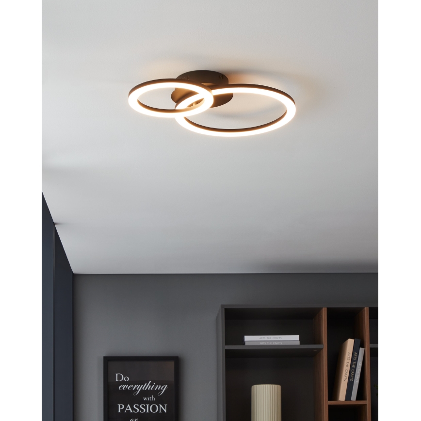 Eglo 31772 - Светодиодный потолочный светильник с регулированием яркости PARRAPOS-Z LED/15W/230V 3000-6500K черный