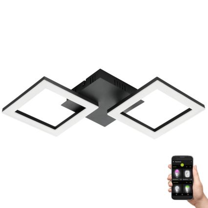 Eglo 31773 - Светодиодный потолочный светильник с регулированием яркости PARANDAY-Z LED/15,5W/230V 3000-6500K черный