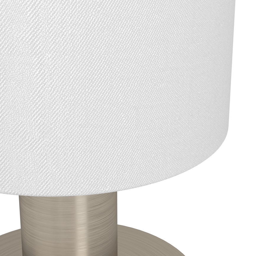 Eglo - Настільна лампа 1xE14/40W/230V білий/матовий хром