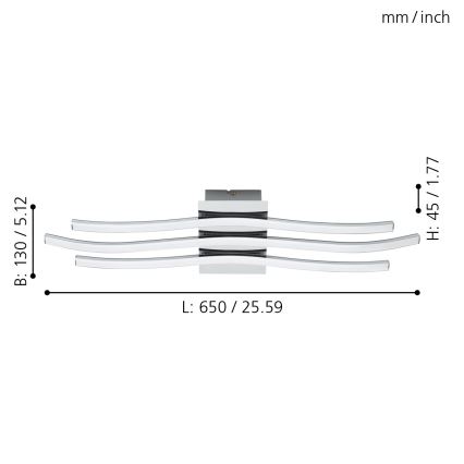 Eglo - Светодиодный потолочный светильник LED/26W/230V