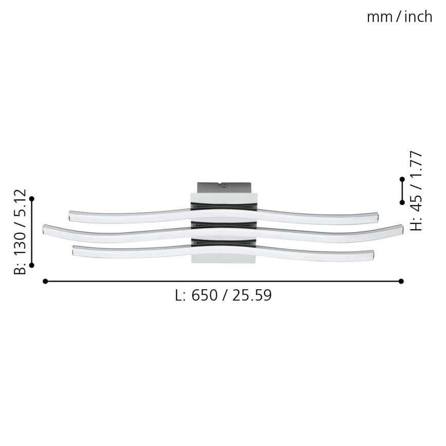 Eglo - Светодиодный потолочный светильник LED/26W/230V