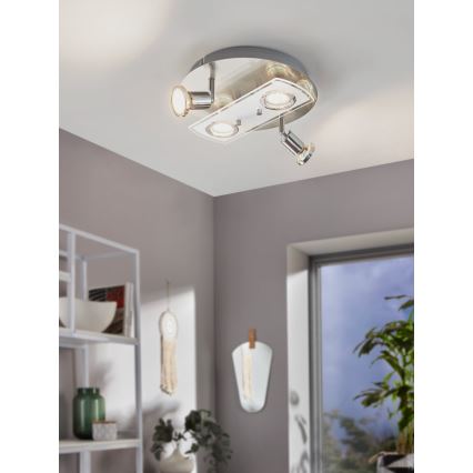 Eglo 32001 - LED-потолочный светильник PAWEDO 1 4xGU10-LED/3W/230V