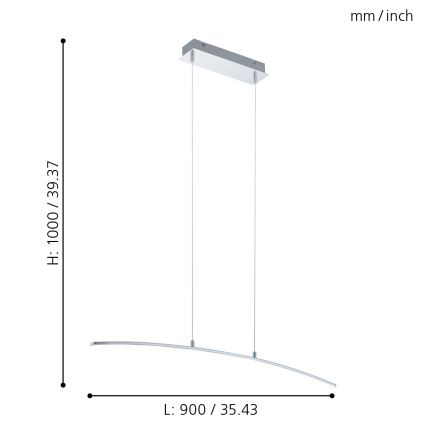 Eglo - Світлодіодна люстра LED/14W/230V