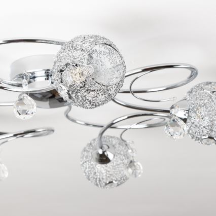 Eglo 32103 - LED-накладная люстра VELAGO 5xG9/33W/230V полированный хром