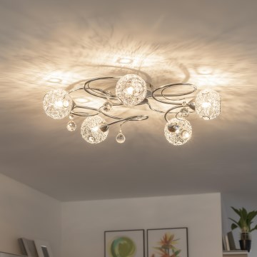 Eglo 32103 - Накладна люстра VELAGO 5xG9/33W/230V блискучий хром