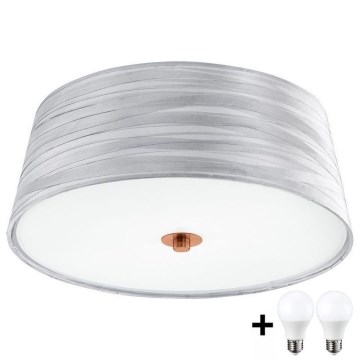 Eglo 32111- Стельовий LED світильник FONSEA 1 2xE27/9W/230V срібний/мідний