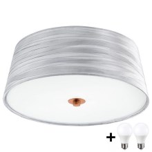 Eglo 32111- Стельовий LED світильник FONSEA 1 2xE27/9W/230V срібний/мідний