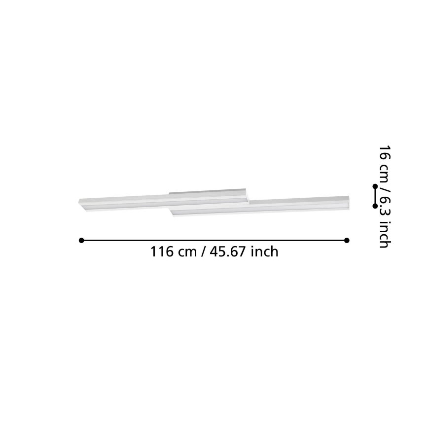 Eglo 32164 - LED RGBW стельовий світильник з регульованою яскравістю SALITERAS-C LED/24W/230V 2700-6500K білий