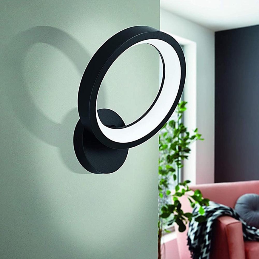 Eglo 32325 - LED RGBW Настінний світильник з регулюванням яскравості MARGHERA-C LED/16W/230V 2700-6500K чорний