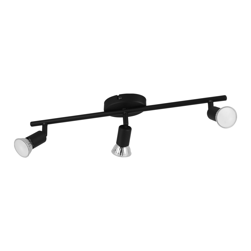 Eglo - Світлодіодний точковий світильник 3xGU10/2,8W/230V 3000K чорний