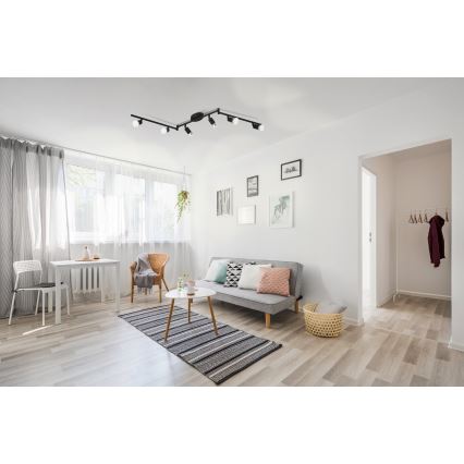 Eglo - Светодиодный точечный светильник 6xGU10/2,8W/230V 3000K черный