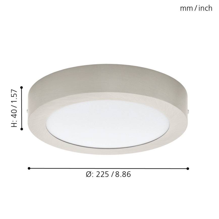Eglo 32442 - LED стельовий світильник FUEVA 1 LED/18 Вт/230 В Ø 22,5 см