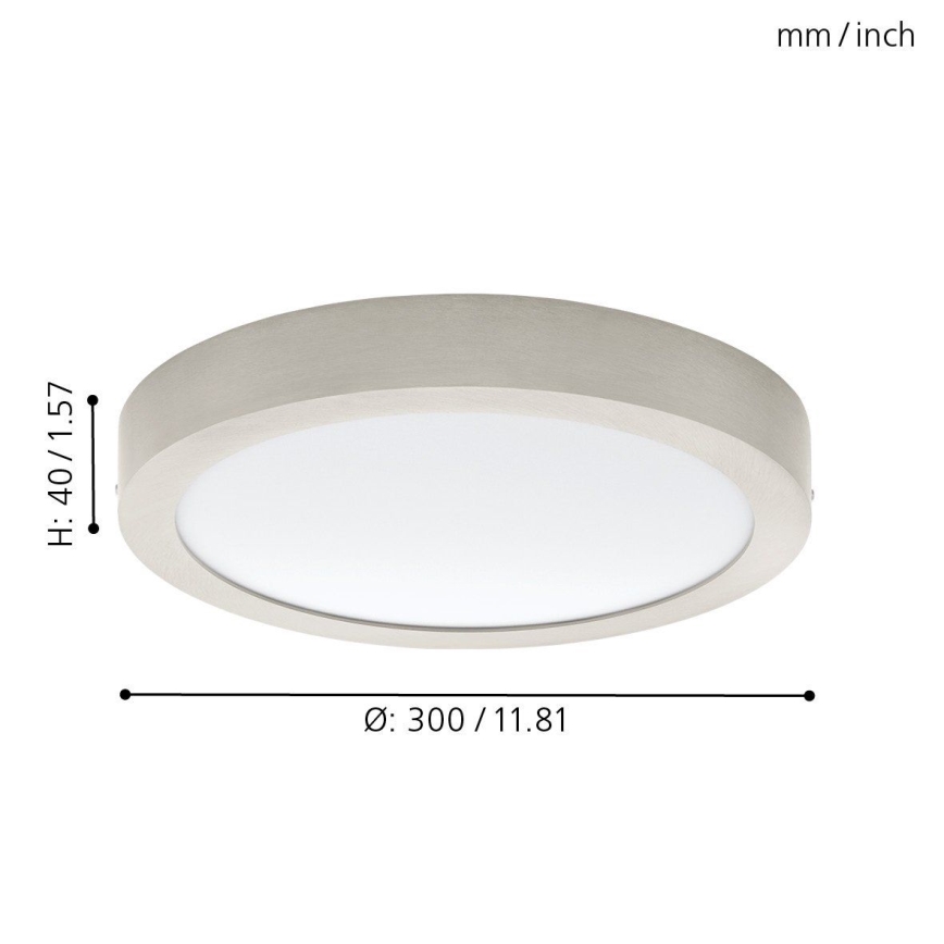 Eglo 32443 - LED стельний світильник FUEVA 1 LED/24W/230V діам. 30 см