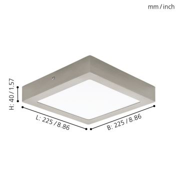 Eglo 32445 - Светодиодный потолочный светильник FUEVA 1 LED/18W/230V