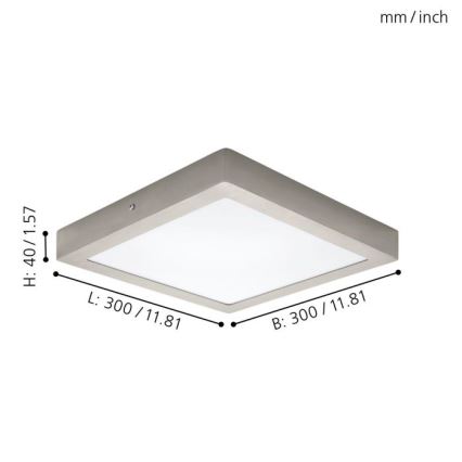 Eglo 32446 - LED потолочный светильник FUEVA 1 LED/24W/230V 30x30 cm