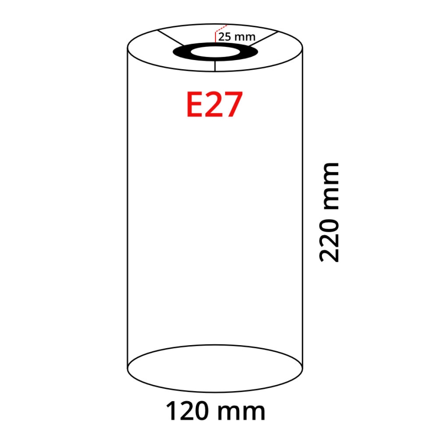 Eglo 32502 - Универсальный абажур TUNJA E27, диаметр 12 см, коричневый