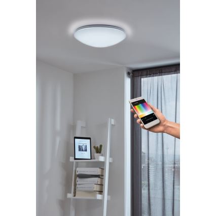 Eglo - LED RGB з регульованою яскравістю Настінний / стельовий світильник GIRON-C LED/17W/230V