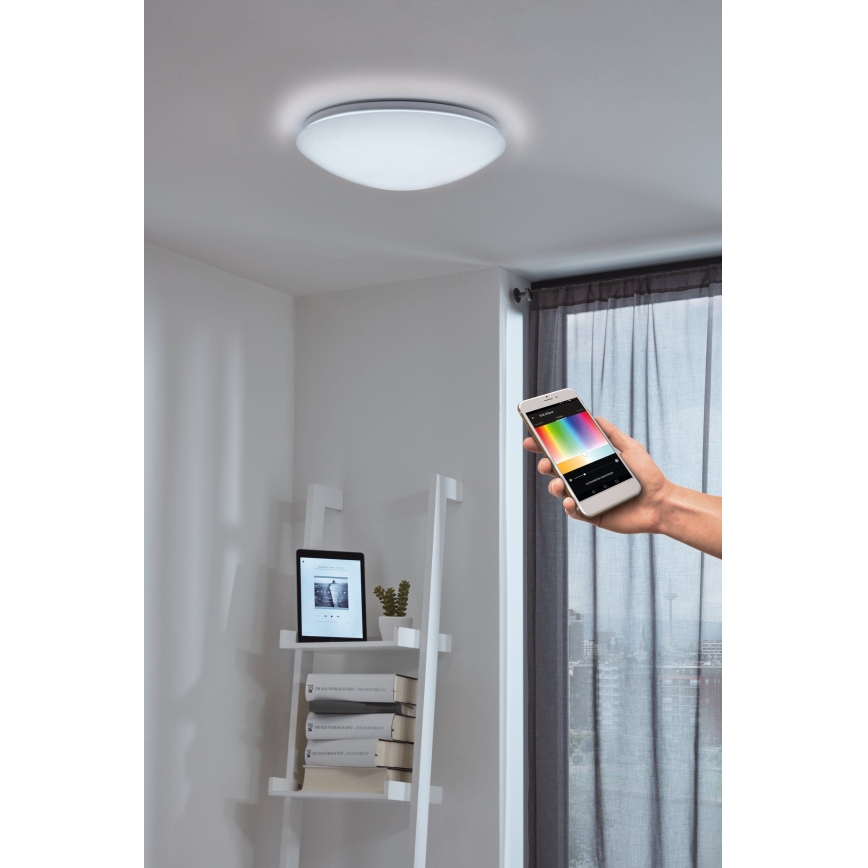 Eglo - LED RGB з регульованою яскравістю Настінний / стельовий світильник GIRON-C LED/17W/230V
