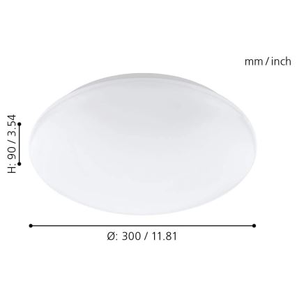 Eglo - LED RGB з регульованою яскравістю Настінний / стельовий світильник GIRON-C LED/17W/230V