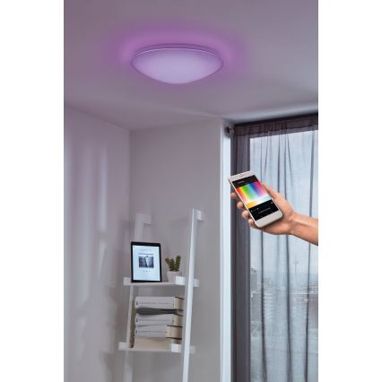 Eglo - Светодиодный настенный/потолочный RGB-светильник с регулированием яркости GIRON-C LED/17W/230V
