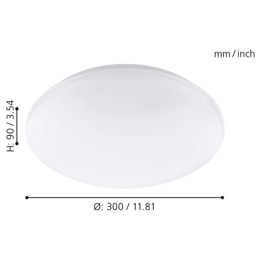 Eglo - Світлодіодний RGB регульований настінний стельовий світильник GIRON-C LED/17W/230V
