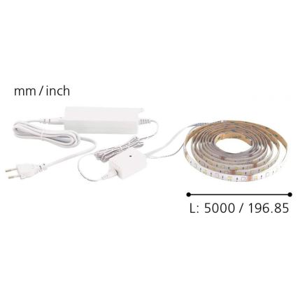 Eglo - Светодиодная RGB-лента 5 м STRIPE-C LED/19W/230V