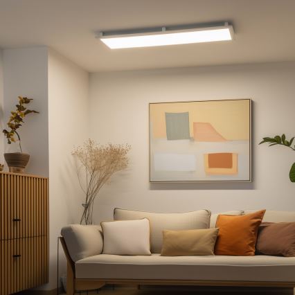 Eglo 32734 - накладний світильник LED RGBW, димований 2 в 1 SALOBRENA-C LED/34W/230V, білий + пульт дистанційного керування