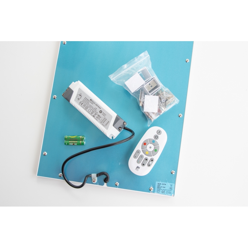 Eglo 32734 - LED RGBW Пристельова/вбудована стельова панель з регулюванням яскравості 2в1 SALOBRENA-C LED/34W/230V білий + пульт дистанційного керування