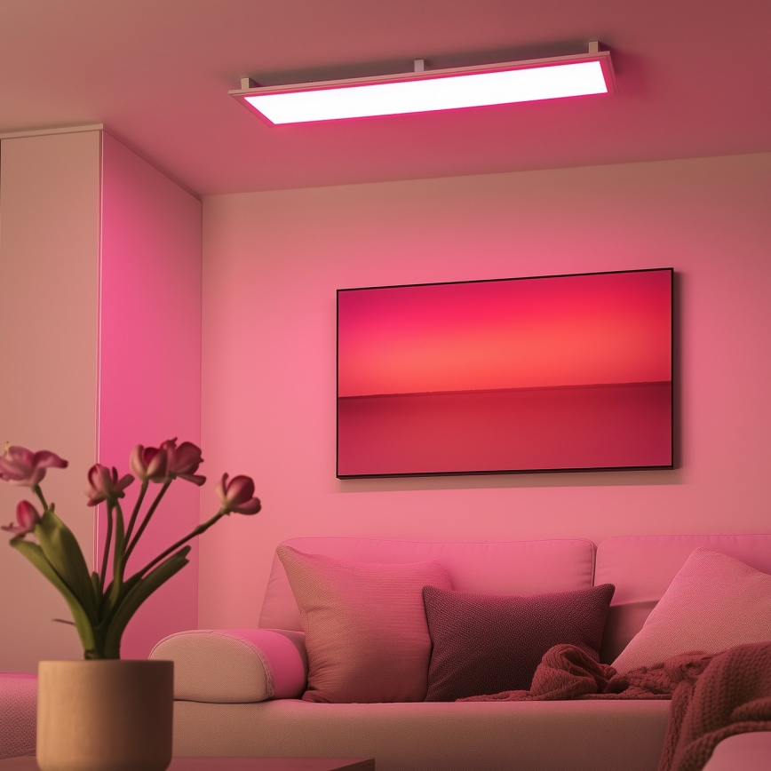 Eglo 32734 - LED RGBW Пристельова/вбудована стельова панель з регулюванням яскравості 2в1 SALOBRENA-C LED/34W/230V білий + пульт дистанційного керування