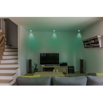 Eglo - LED RGB Світильник вмонтований до підвісної стелі з регулятором яскравості FUEVA-C LED/10,5W/230V