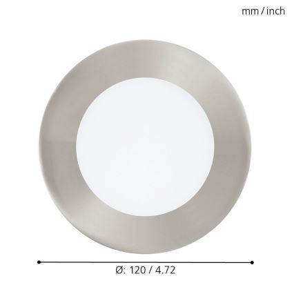 Eglo - Светодиодный встроенный RGB-светильник с регулированием яркости FUEVA-C LED/5,4W/230V