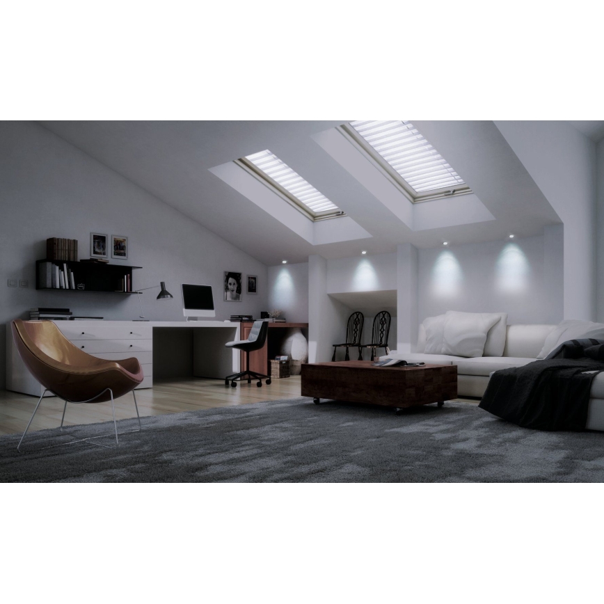 Eglo - RGB‑світлодіодний вбудований світильник з регульованою яскравістю FUEVA-C LED/10,5W/230V, діаметр 17 см