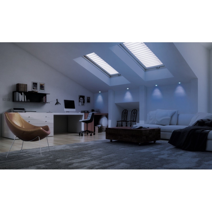 Eglo - RGB‑світлодіодний вбудований світильник з регульованою яскравістю FUEVA-C LED/10,5W/230V, діаметр 17 см