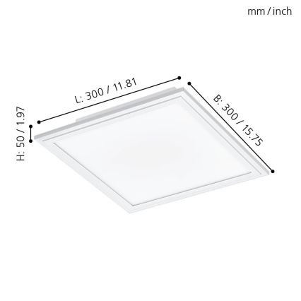 Eglo 32812 - Світлодіодна стельова панель SALOBRENA LED/16W/230V
