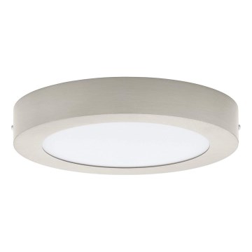 Eglo 32816 - диммируемый светодиодный потолочный светильник FUEVA, LED/17Вт/230В, 3000-6500К, диаметр 22,5 см, матовый хром + пульт дистанционного управления