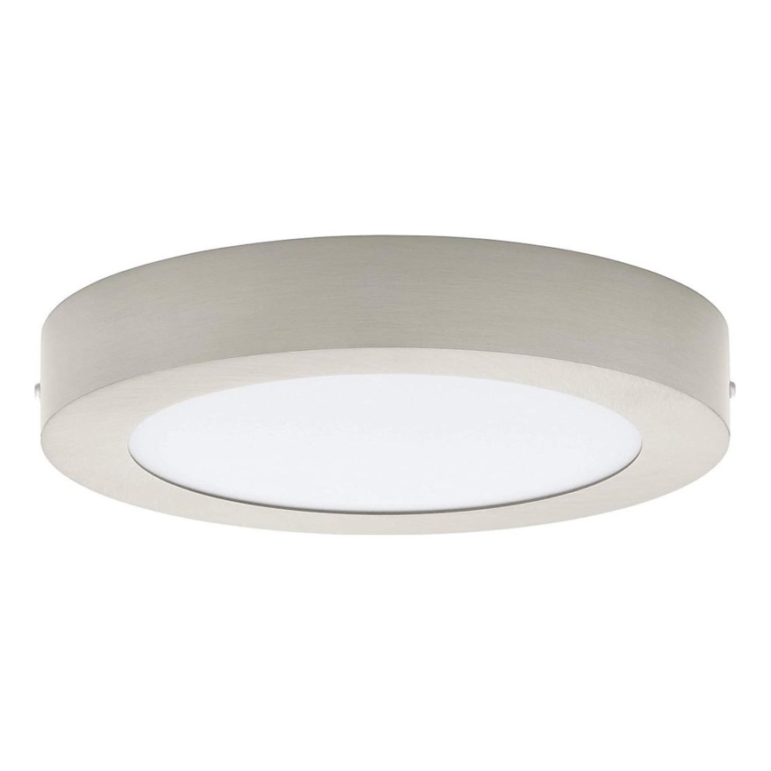 Eglo 32817 - Димований стельовий світильник FUEVA LED/21W/230V 3000-6500K діам. 30 см матовий хром + пульт дистанційного керування