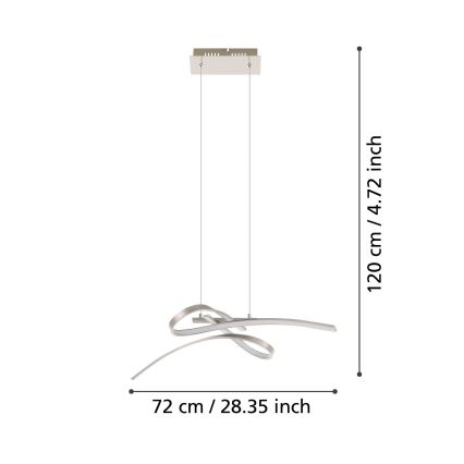 Eglo 32853 - Подвесная LED-люстра на тросе SYMPHONIE LED/18,9W/230V