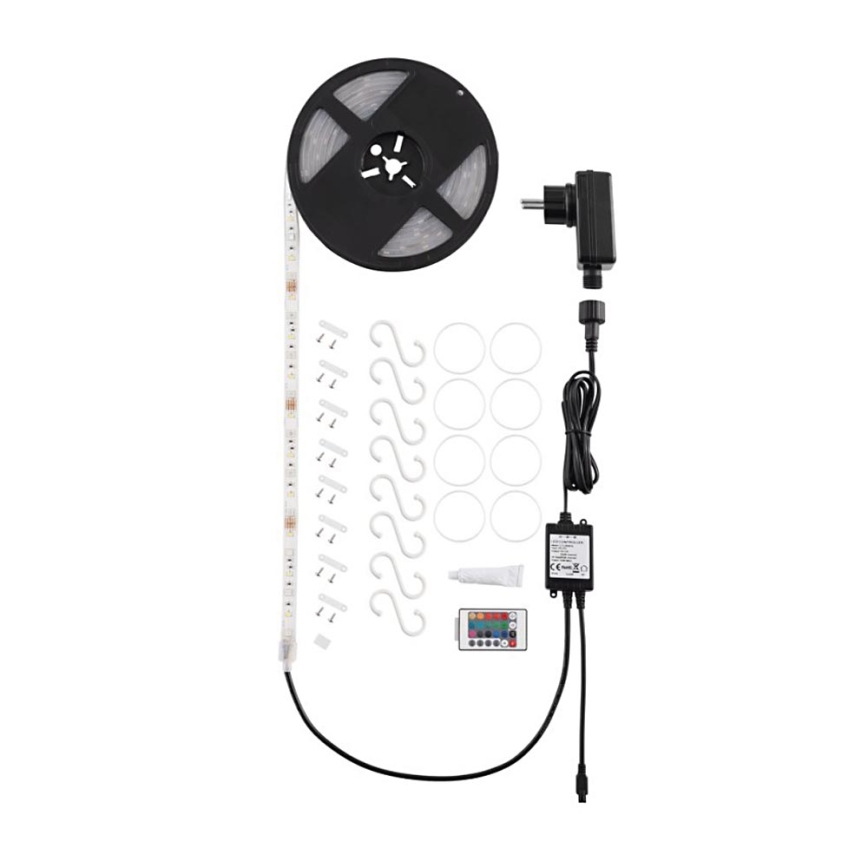 Eglo 32859 - RGB‑светодиодная диммируемая лента 5 м COB STRIPE LED/12W/230V 4000K IP44 + пульт дистанционного управления