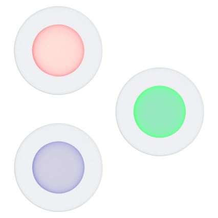 Eglo - Набір із 3 LED RGB затемнюваних вбудованих світильників FUEVA-C LED/3W/230V, діаметр 8,5 см