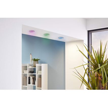 Eglo - комплект из 3 диммируемых RGB LED встраиваемых потолочных светильников FUEVA-C LED/3W/230V, диаметр 8,5 cm